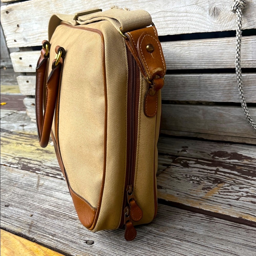 Vintage Ghurka No 105 Madison Canvas Leather Briefcase Messenger USA Rare - Picture 9 of 17